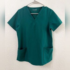 Mandala Green Scrub Top - S